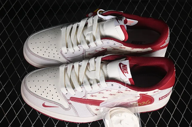 All categories Air Jordan Jordan series basketball shoes Air Jordan 1 Low high-end customized low-top sneakers Air Jordan 1 Low AJ1 Joe 1 Year of the Horse limited edition high-end customized low-top retro basketball shoes JP2026-116